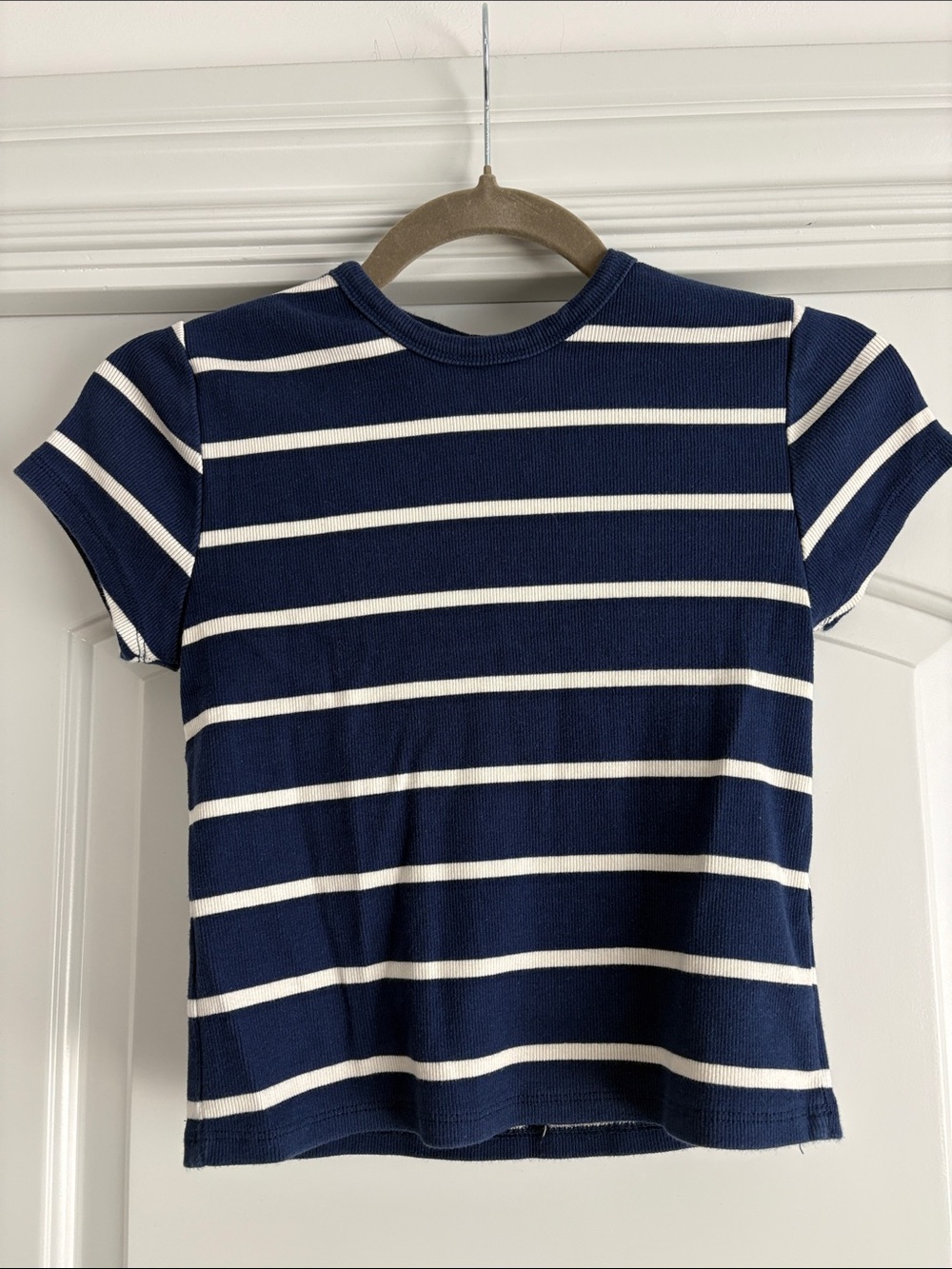 Women’s Maeve (Anthropologie) Royal Blue & White Striped Tee